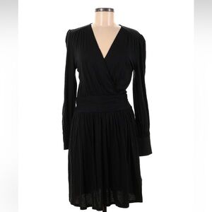 Joie Black Cowl Neck Bishop Sleeve Cocktail Dress